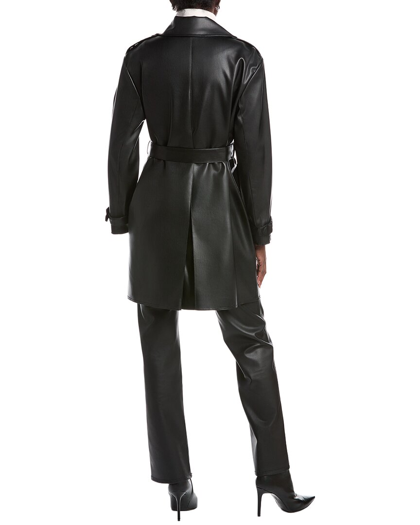 Kenneth Cole Faux Leather Trench Coat