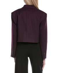 Kenneth Cole Stripe Cropped Jacket