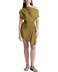 A.L.C. Poppy Linen-Blend Dress Brown