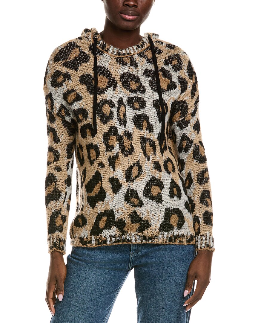 Industry Animal Print Wool & Mohair-Blend Hoodie
