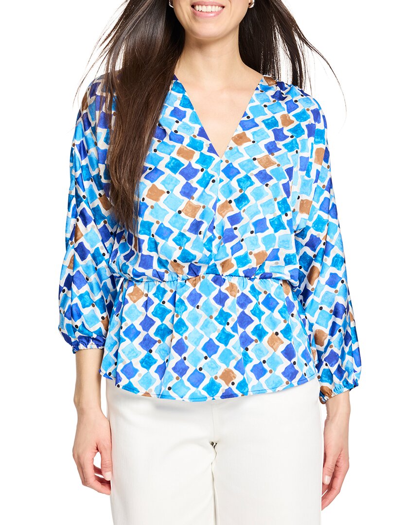 Nic+Zoe Mosaic Sofia Top Blue