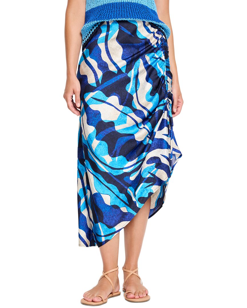 Nic+Zoe Aqua Surf Side Ruche Skirt