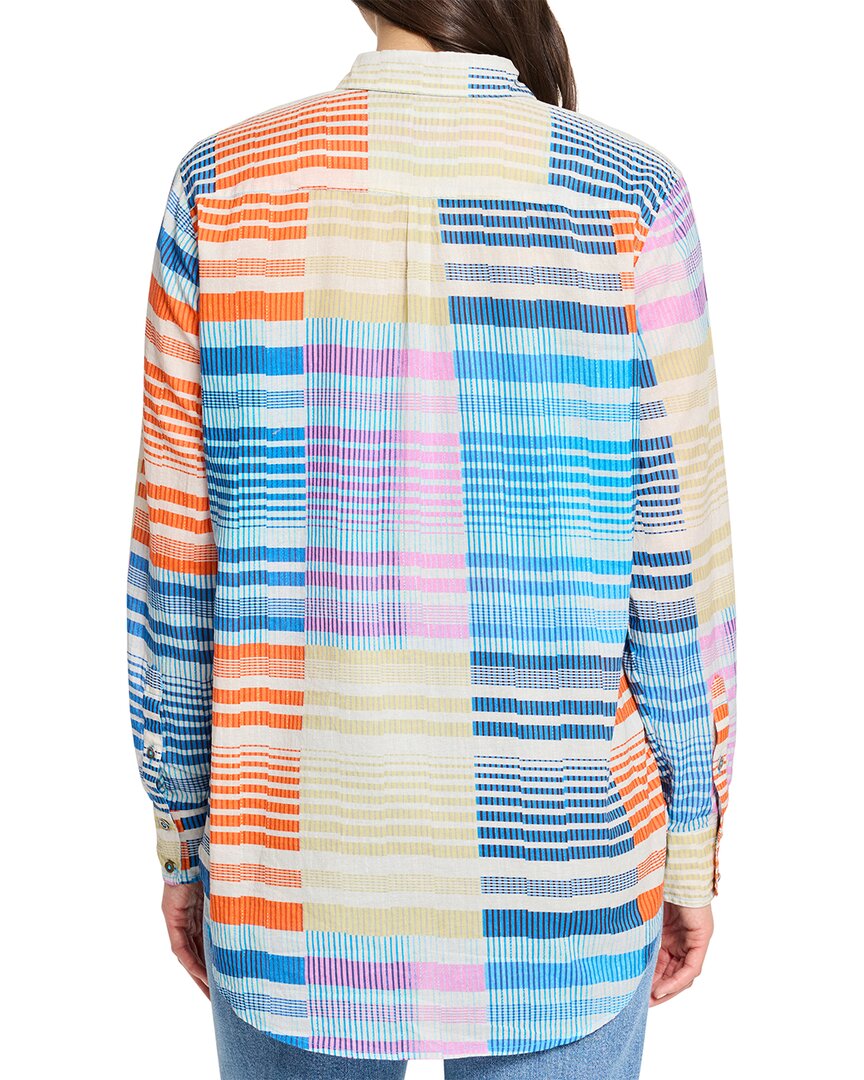Nic+Zoe Petite Sunset Stripe Boyfriend Shirt