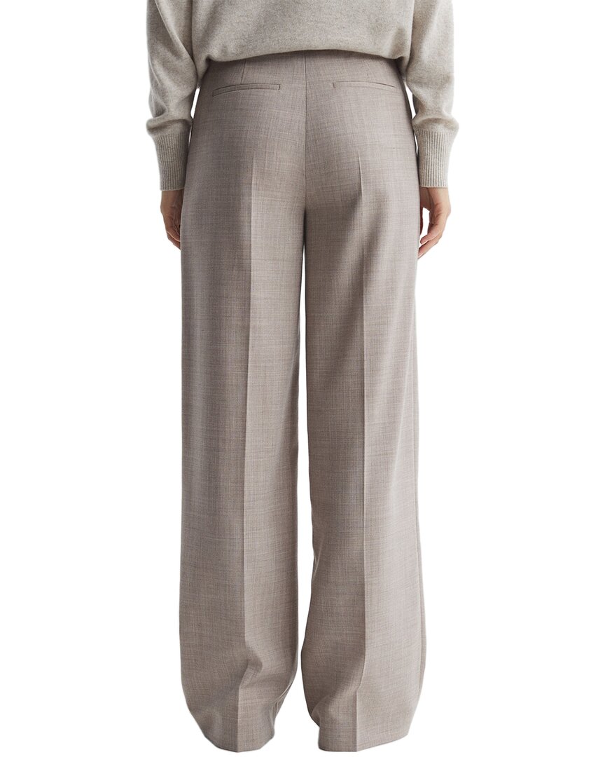 Reiss Hazel Wool-Blend Wide Leg Texture Trouser