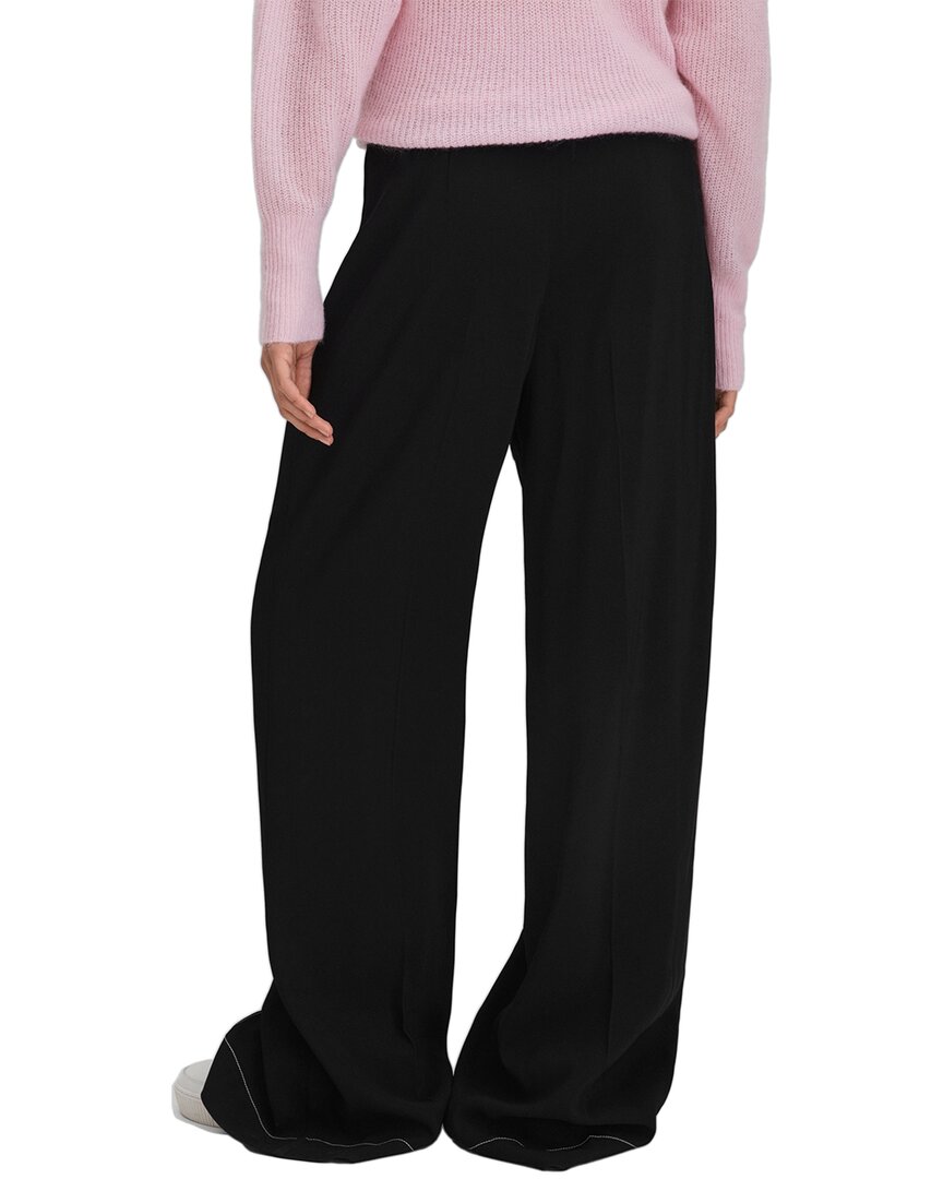 Reiss Kylie Contrast Stitch Detail Wide Leg Trouser
