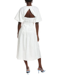 Reiss Alice Linen-Blend Puff Sleeve Dress