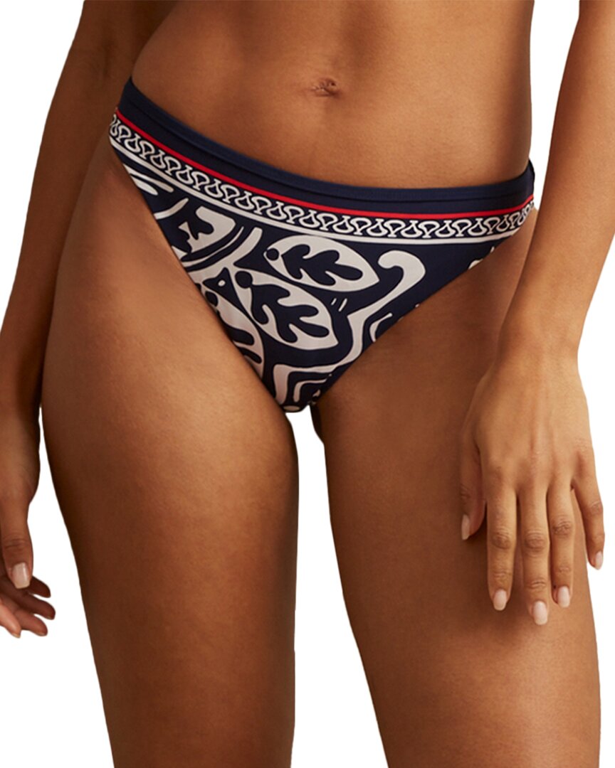 Reiss Reiss Mia Scarf Print Fixed Side Bikini Bottom