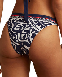 Reiss Reiss Mia Scarf Print Fixed Side Bikini Bottom