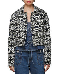 Avec Les Filles Cropped Trucker Jacket