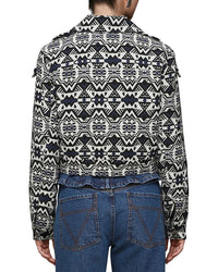 Avec Les Filles Cropped Trucker Jacket