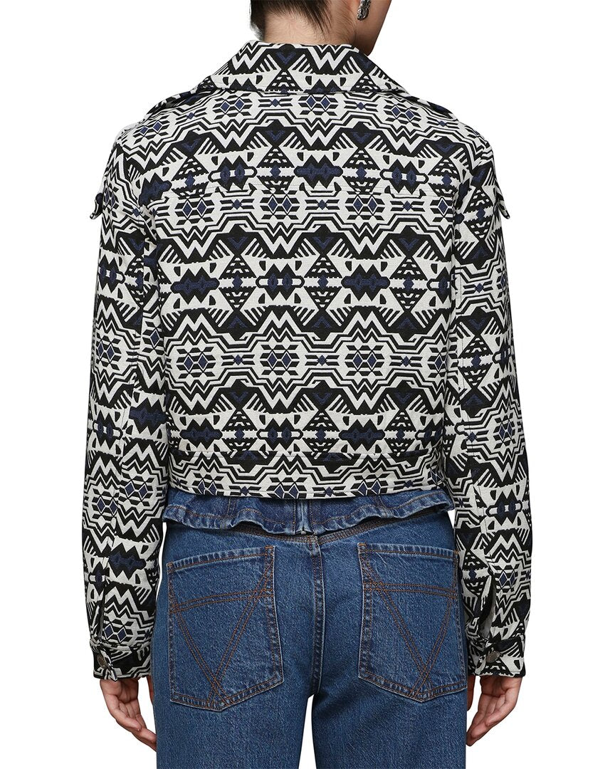 Avec Les Filles Cropped Trucker Jacket
