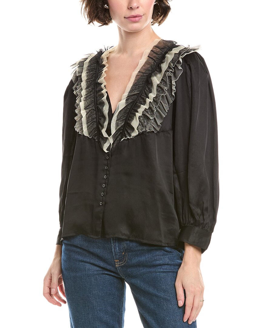 The Great Ruffled Tuxedo Top