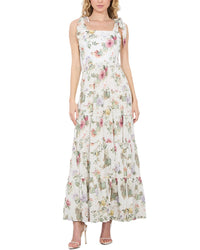 Alice + Olivia Monnie Tie Strap Tiered Maxi Dress