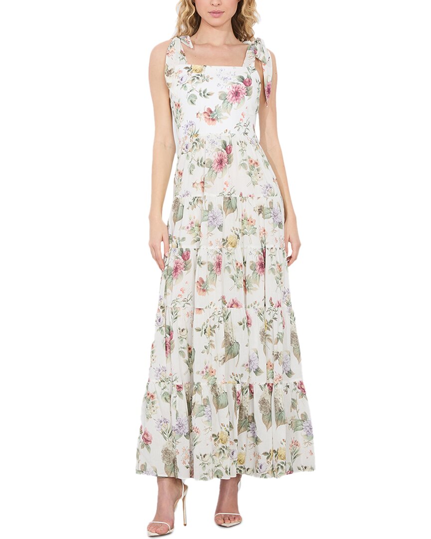Alice + Olivia Monnie Tie Strap Tiered Maxi Dress