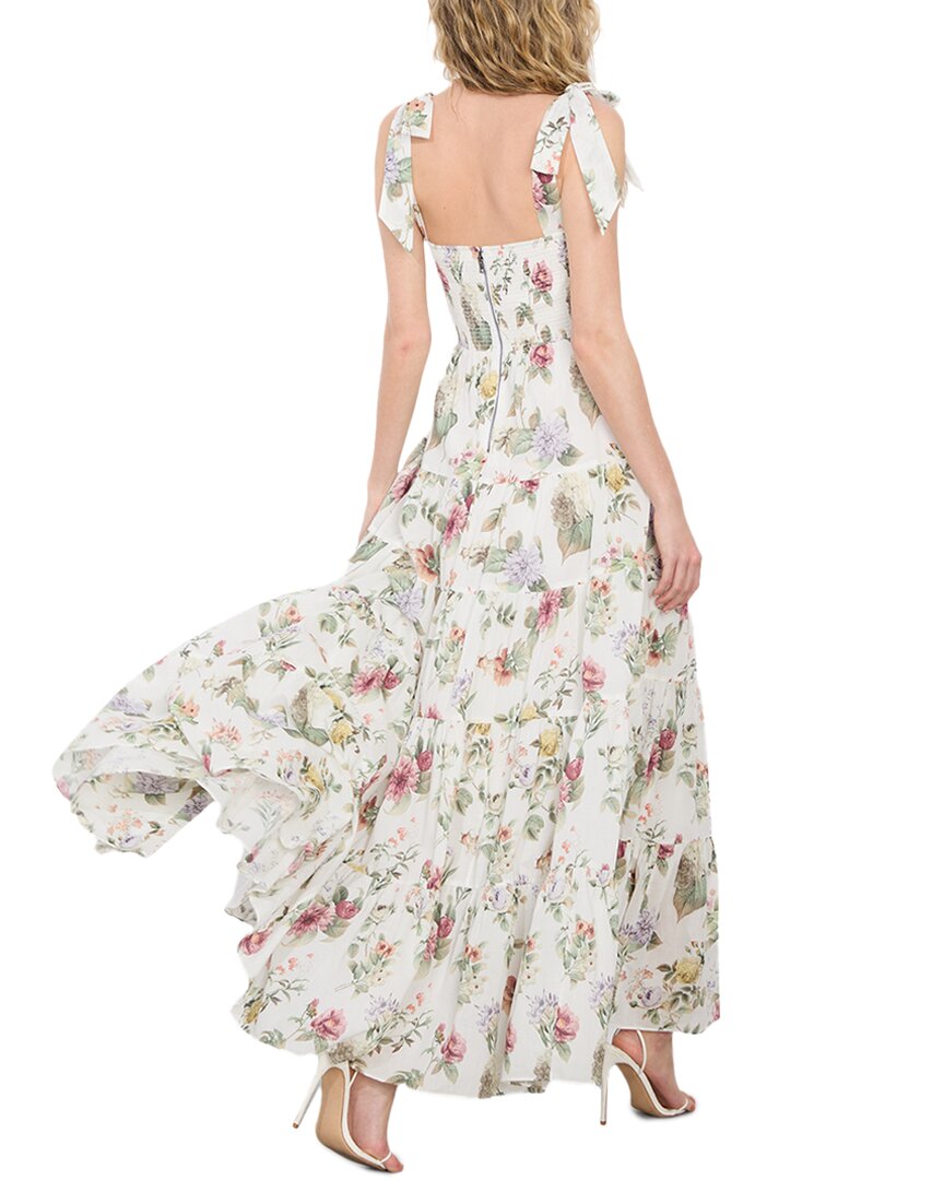 Alice + Olivia Monnie Tie Strap Tiered Maxi Dress
