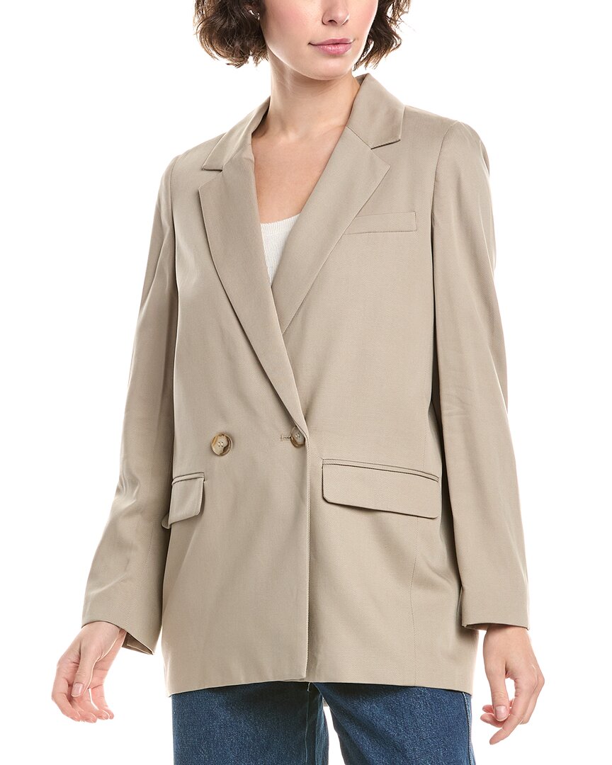 Madewell Caldwell Double-Breasted Linen-Blend Blazer