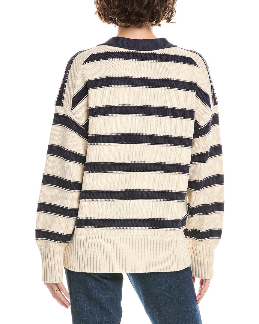 Madewell Oversized Cotton Cardigan In Stripe