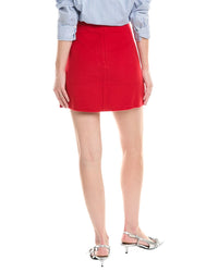 Madewell Madewell Double-Faced Wool-Blend Mini Skirt