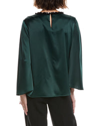 Anne Klein Slit Front Flutter Sleeve Top