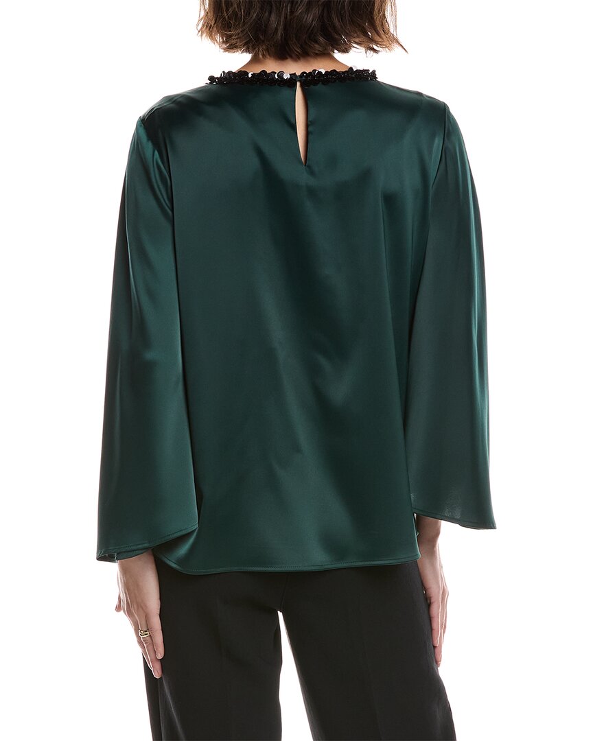 Anne Klein Slit Front Flutter Sleeve Top