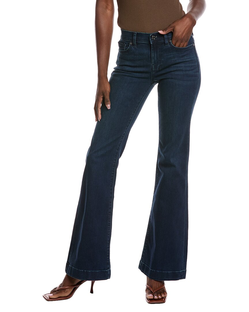 7 For All Mankind 7 For All Mankind Dojo Blue Black Santiago Kick Flare Jean