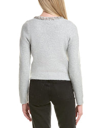 Lea & Viola Lea & Viola Embellished Wool-Blend Cardigan