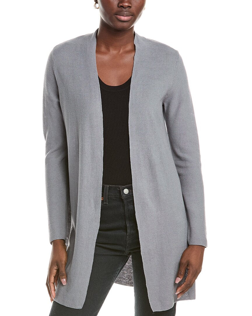 Eileen Fisher Petite Linen-Blend Long Cardigan