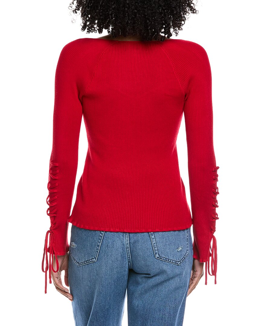 Laundry By Shelli Segal Tie Sleeve Sweater