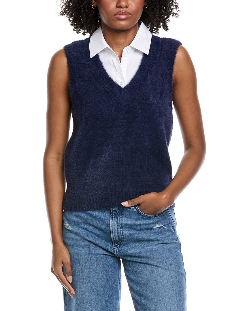Laundry By Shelli Segal Layered Look Sweater Vest