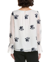 Cece Smocked Cuff Blouse