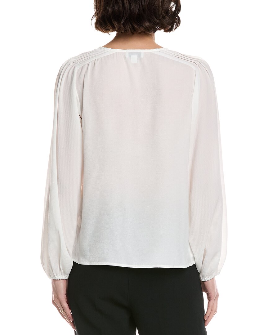 Cece V-Neck Pintuck Blouse