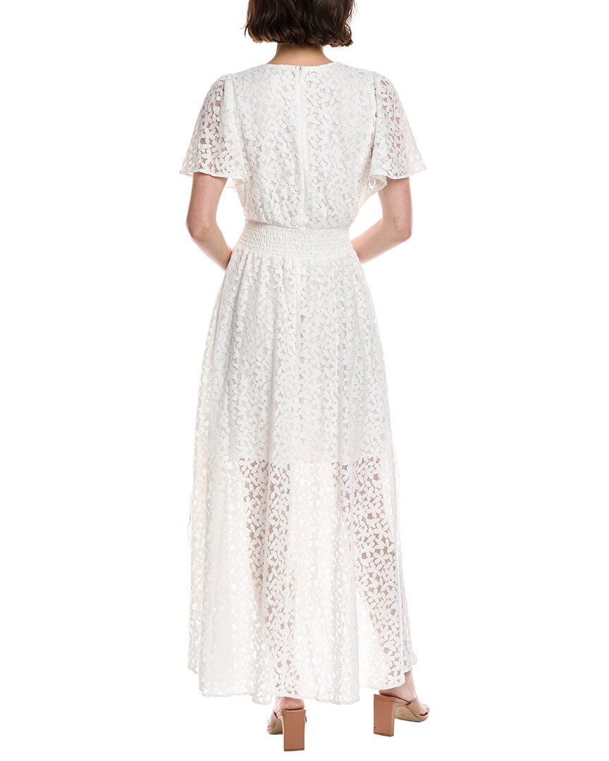 Cece Smocked Waist Flutter Sleeve Maxi Dress
