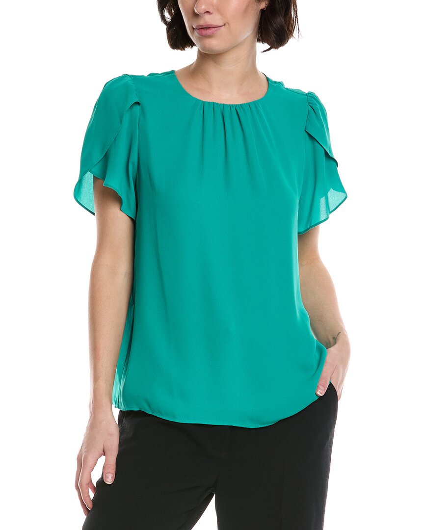 Cece Tulip Sleeve Shirred Neck Top