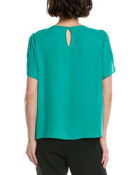 Cece Tulip Sleeve Shirred Neck Top