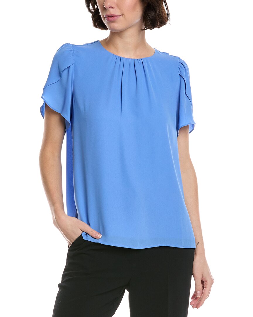 Cece Tulip Sleeve Shirred Neck Top