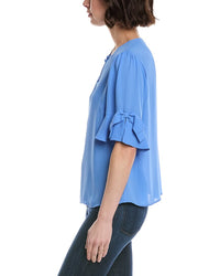 Cece Flounce Bow Sleeve Top