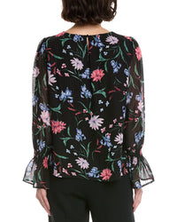 Cece Smocked Cuff Blouse