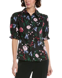 Cece Button-Down Collared Top