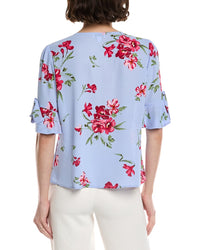 Cece Flounce Bow Sleeve Top