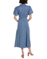 Cece Daisy Chambray Button Front Maxi Dress