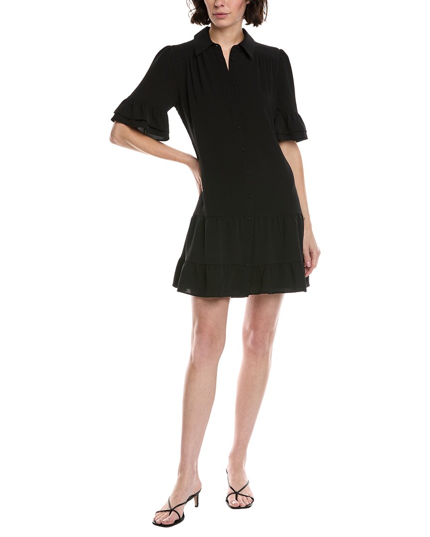 Cece Ruffle Tiered Mini Shirtdress