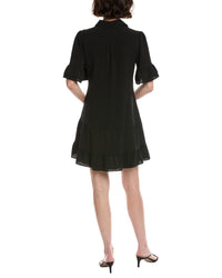 Cece Ruffle Tiered Mini Shirtdress