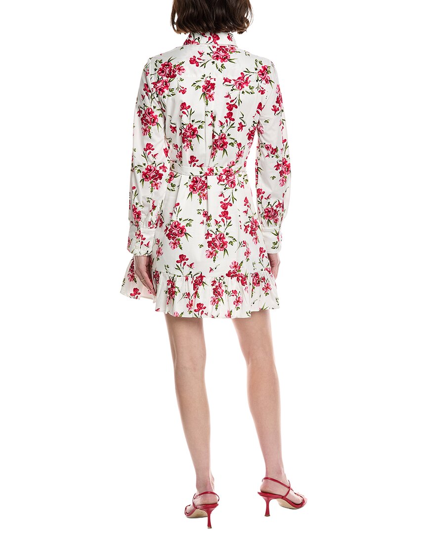 Cece Collared Button-Down Ruffle Hem Mini Dress