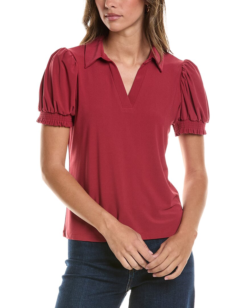 CeCe Cece Split Neck Collared Top