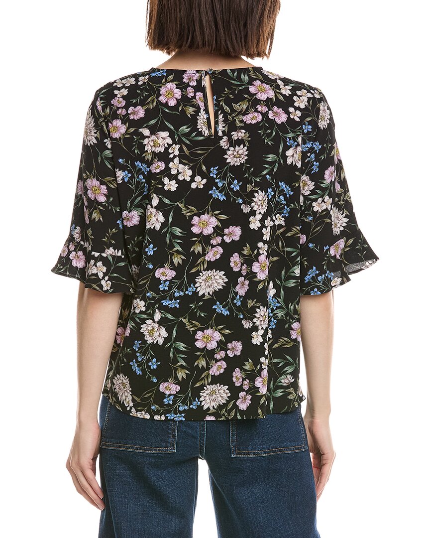 Cece Ruffle Cuff Crewneck Blouse