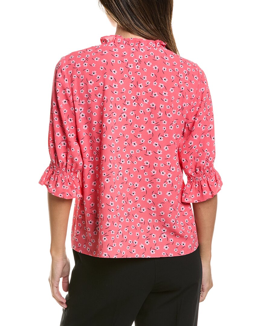 CeCe Cece Elbow Sleeve Split Neck Blouse