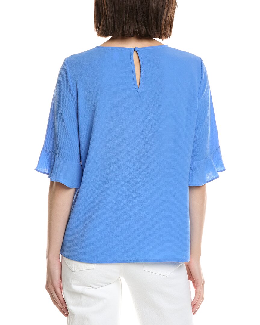 Cece Short Sleeve Ruff Cuff Crew Neck Blouse