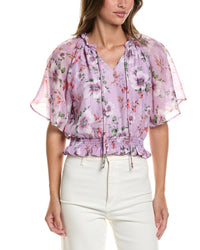 Cece Ruffle Raglan Top