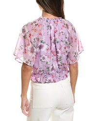 Cece Ruffle Raglan Top
