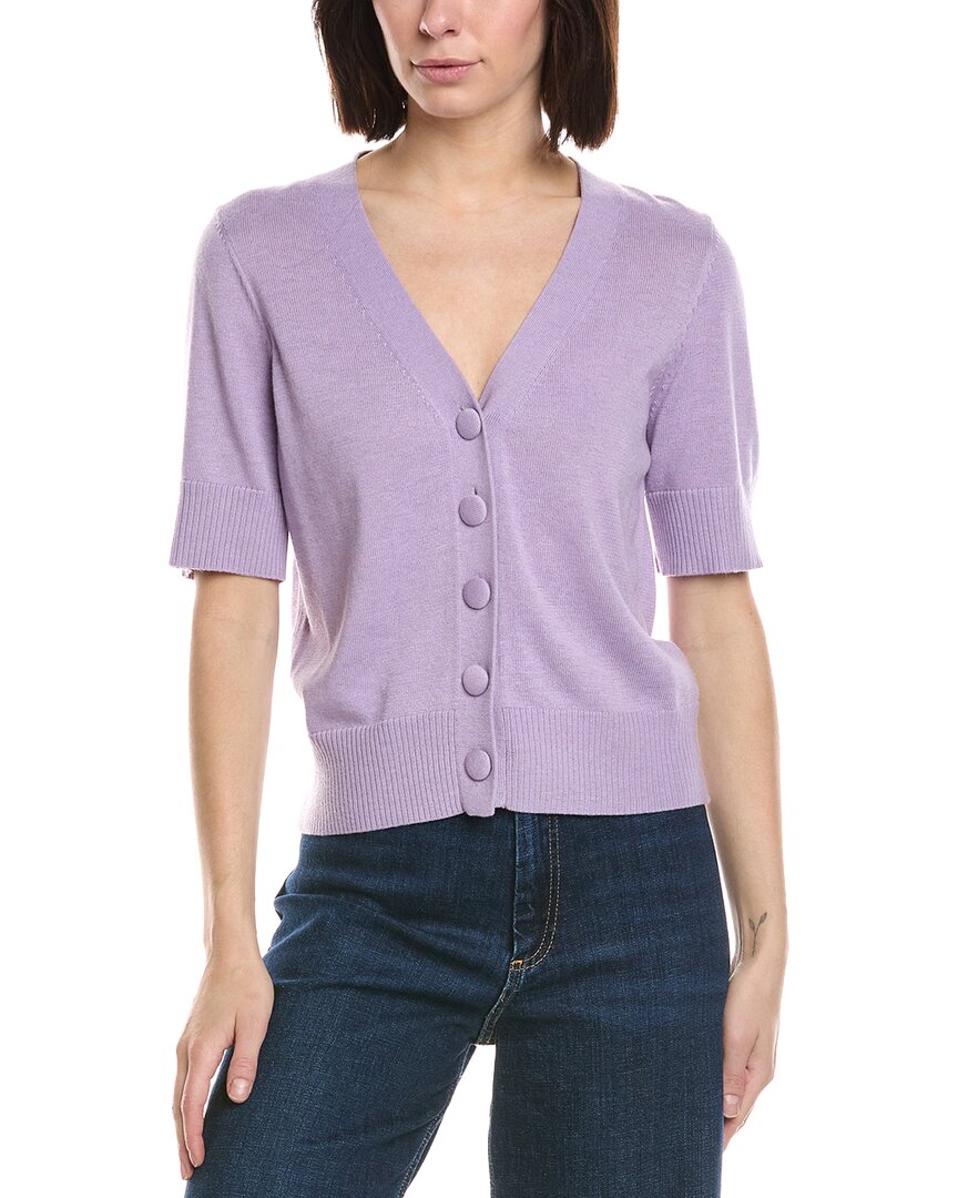 Cece V-Neck Wool-Blend Cardigan